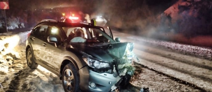 В лобовом столкновении по дороге на Мишуково серьезно пострадал водитель