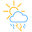 Переменная облачность с дождем и грозой