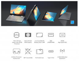 Объявление Ноутбук bmax Y11 Plus, 11, 6, 8 Гб, 256 Гб, N5100