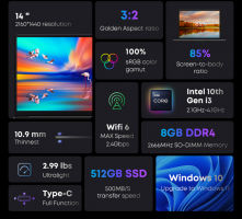 Объявление Ультрабук Chuwi CoreBook X 14 Core i3 1011U, 8Гб, 512Гб