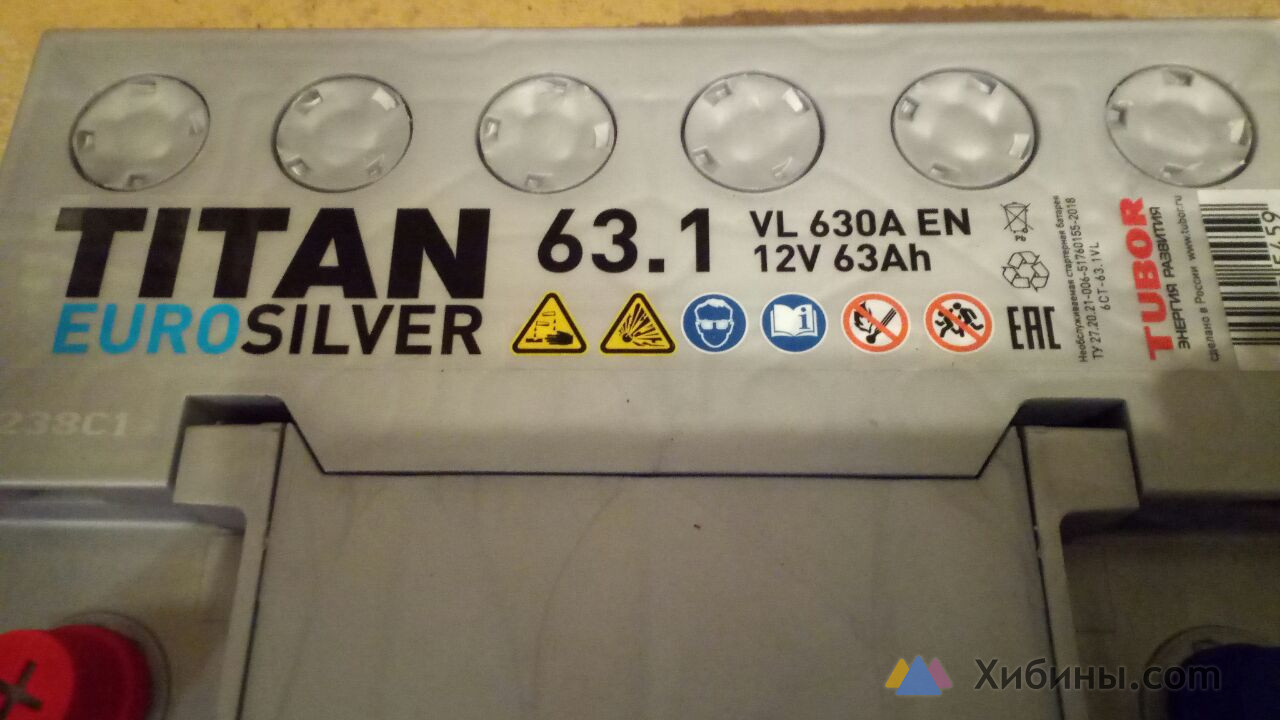 Аккумулятор TITAN EUROSILVER 6CT-63. 1 VL