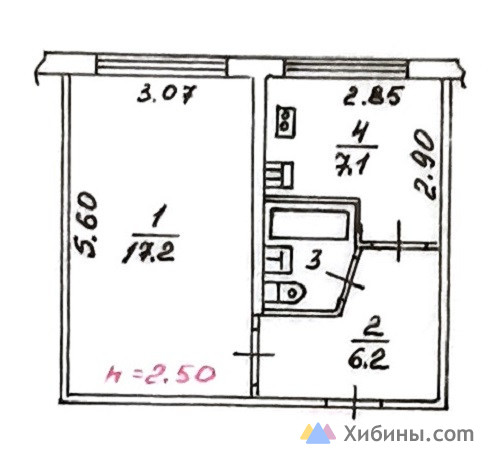 Продам 1-комнатную квартиру