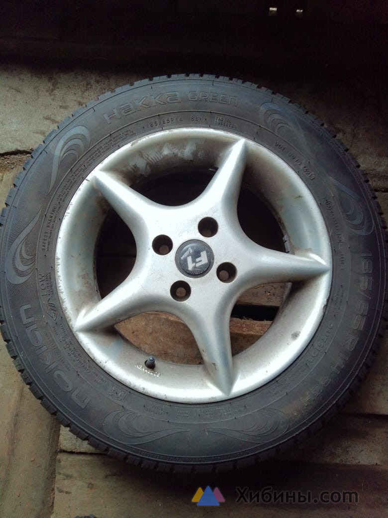Комплект R14 Nokian Tyres Hakka Green 185/65, PCD 4x98 DIA 58. 1