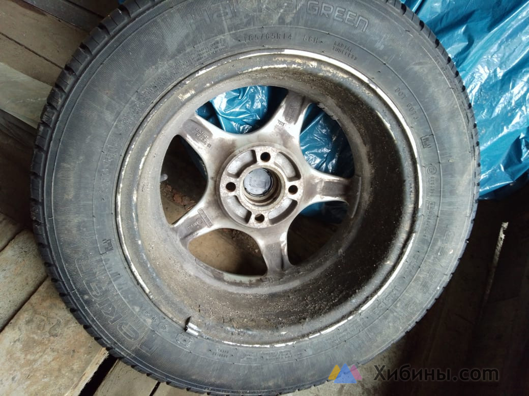 Комплект R14 Nokian Tyres Hakka Green 185/65, PCD 4x98 DIA 58. 1