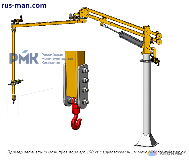 Манипулятор пневматический шарнирно-балансирный ШБМ-150-П кран
