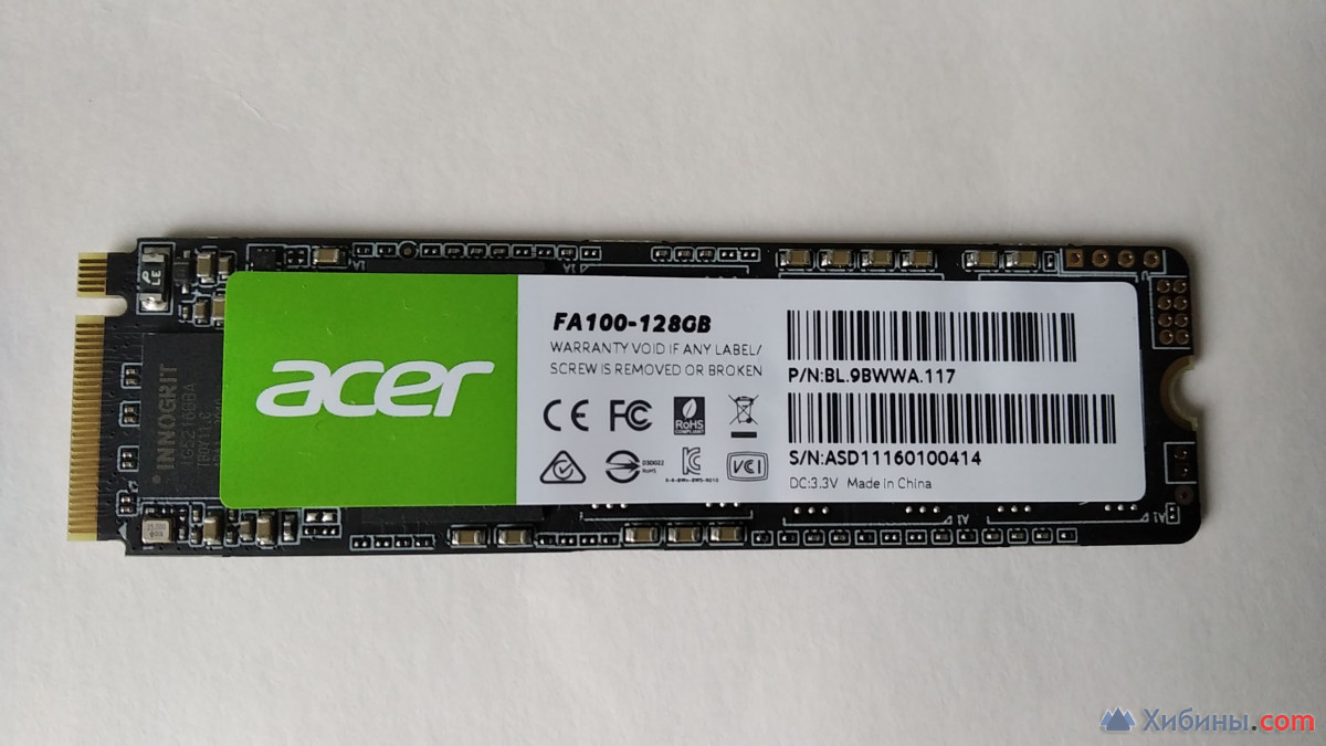 SSD M.2 накопитель Acer FA100 128 Гб