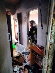 Во вчерашнем пожаре в Заозерске пострадал мужчина