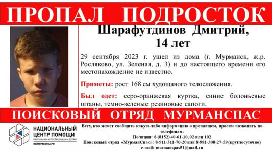 14-летнего подростка ищут в Мурманске на протяжении суток