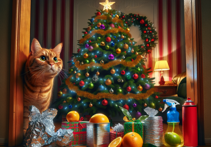 Кошка будет обходить ёлку за километр: используйте для защиты праздничного дерева простое средство — максимальная эффективность