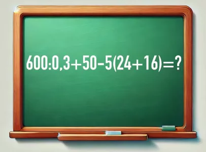 Для школьника проще простого: решите пример «600:0,3+50−5(24+16)» за 15 секунд — иначе будете краснеть, как двоечник у доски