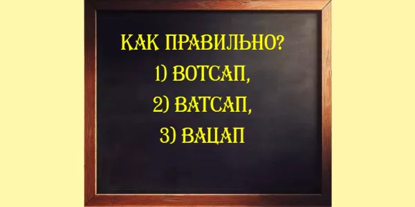 Вотсап, ватсап или вацап? Верный ответ дадут лишь эрудиты с IQ>120: тест на грамотность