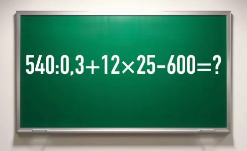 Простите, но вы — в команде слабаков, если не решите пример «540:0,3+12×25−600» за 15 секунд — вызов брошен