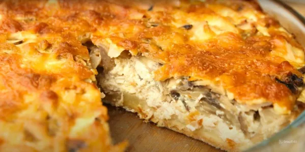 Нежное тесто и сочная начинка: готовим лоранский пирог с грибами и курицей — вкус запомнится надолго