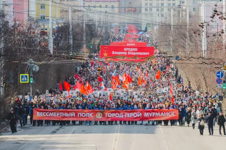 В акции «Бессмертный полк» в Мурманской области приняли участие более 52 тыс. человек