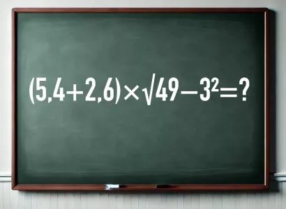 Ошибаются даже отличники: сможете решить пример «(5,4+2,6)x√49−3²» в уме? Быстро справляются лишь единицы