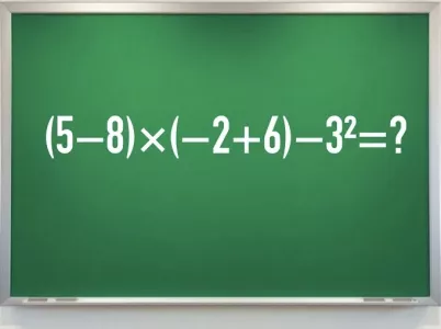 Когда мозг кипит, самые слабые сдаются: пример «(5−8)x (−2+6)−3²» может «подставить» даже отличника — а вы справитесь?