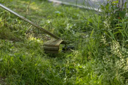 «Пришпандорил» к триммеру кусок старой игрушки — скосил 15 соток одной левой: жаль, раньше не додумался