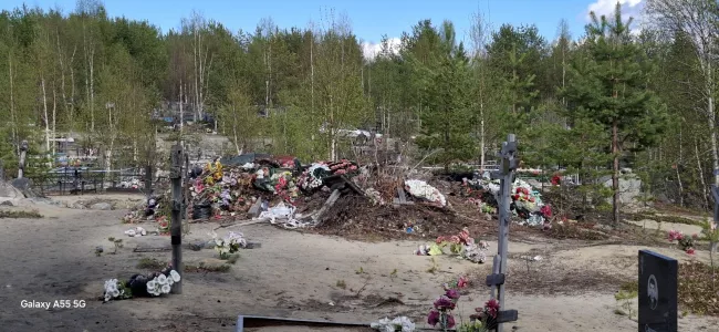 Жители Кандалакши в Мурманской области завалили кладбище мусором