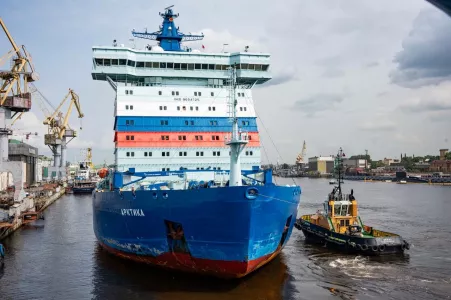 Атомоход «Арктика» прибыл в Санкт-Петербург для ремонта