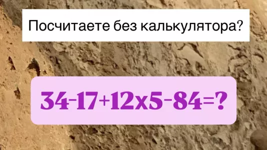 Тренировка по ЕГЭ: посчитаете в уме «34−17+12×5−84»? Нужно успеть за 12 секунд