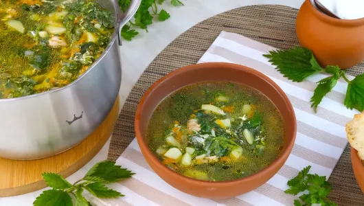 «Сорняки» со своего огорода не выкидываем — готовим вкусный суп: ароматные щи из крапивы