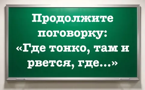 Только гений закончит пословицу: «Где тонко, там и рвется, где…» — попробуйте справиться со сложным тестом по русскому языку