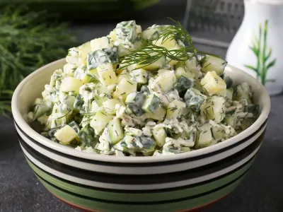 Салат из сырых кабачков — настоящая находка: получается невероятно вкусно, а главное — готовится очень быстро