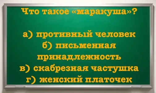 Что такое «маракуша»? Для верного ответа нужен IQ не ниже 170 — если не готовы, поищите тест полегче