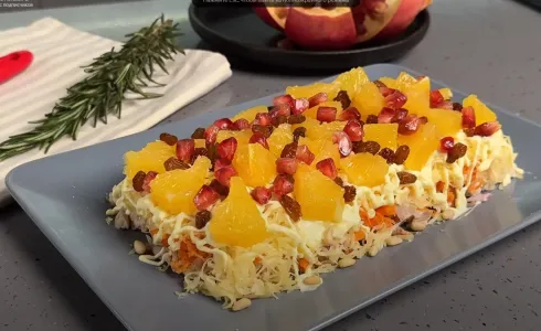 Салат «Французская любовница» — настолько вкусный, что пропитывать не надо: идеальный рецепт к празднику