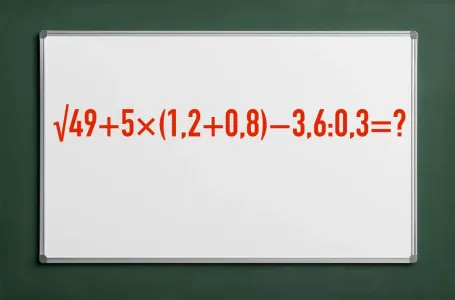 Калькулятор хватать нельзя: решите пример «√49+5x (1,2+0,8)−3,6:0,3» — и покажите, что не зря учились в школе