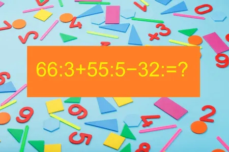 Не задание, а математическая головоломка: решите пример «66:3+55:5−32:2» за 20 секунд — шанс есть у каждого