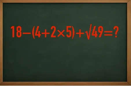 Калькулятор — для неучей, считайте сами: пример «18−(4+2×5)+√49» опозорил многих взрослых — попробуйте решить без ошибок