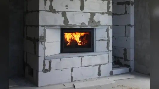 Выложил печь из пеноблока — радует много лет: одна хитрость — и даже +700°C не разрушат кладку
